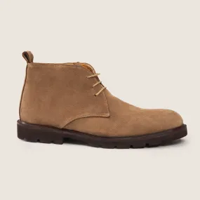 Beige Suede Chakka Boots
