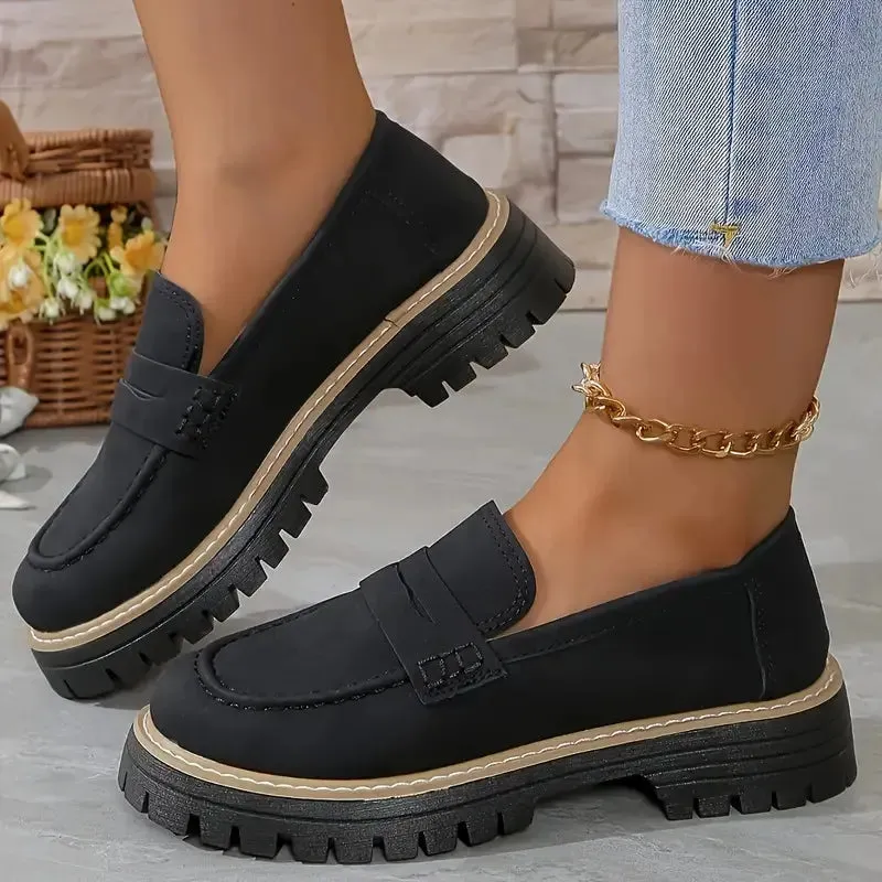 Geneva Platform Penny Loafers