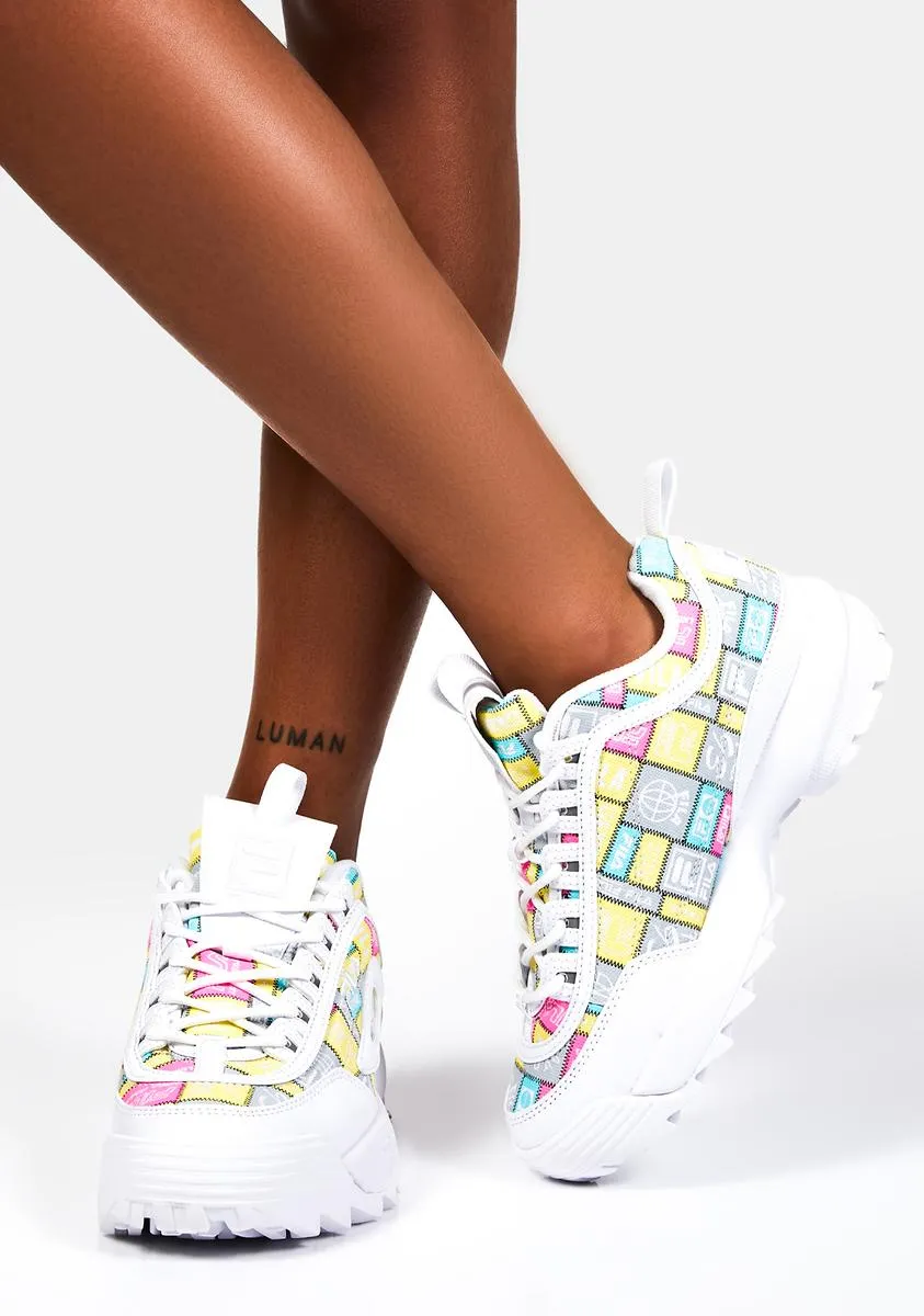 Pastel Disruptor II Patchwork Sneakers