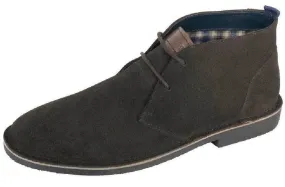 Roamers M965 Dark Brown 2 Eyelets Mens Suede Desert Boots