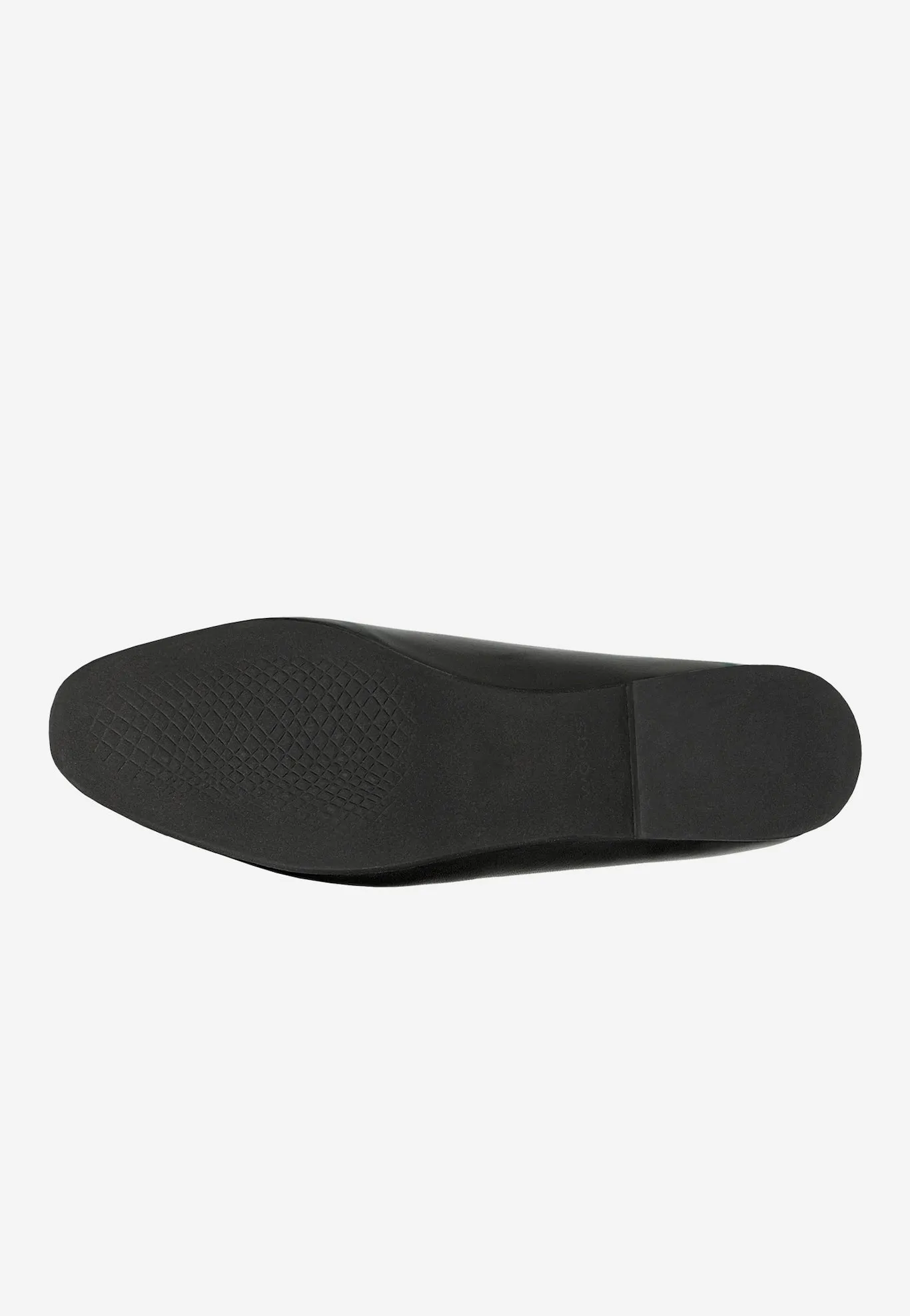Wojas Black Leather Ballet Flats with Rivets | 4404451
