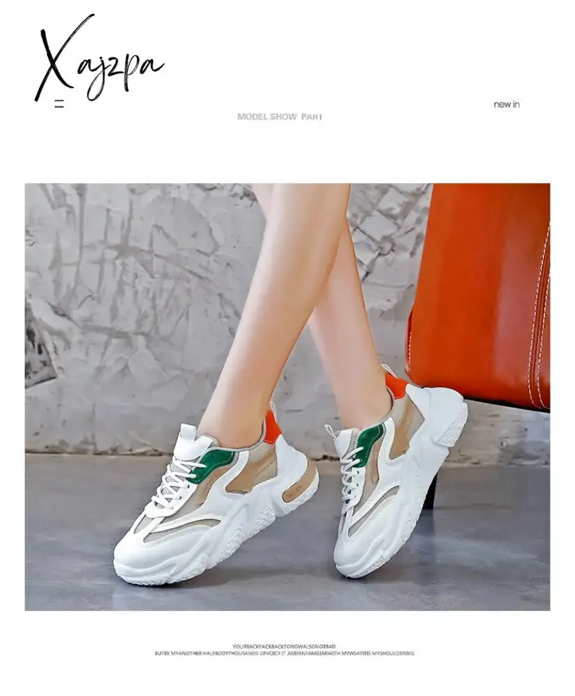 Xajzpa - Sneakers Ladies Rubber Non-slip Sole 2023 Running Shoes Colorful Sneakers Breathable Women Sneakers Zapatos De Mujer